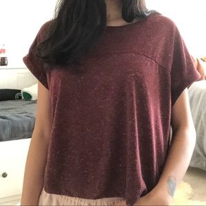 Flowy maroon Charlotte Russe Top